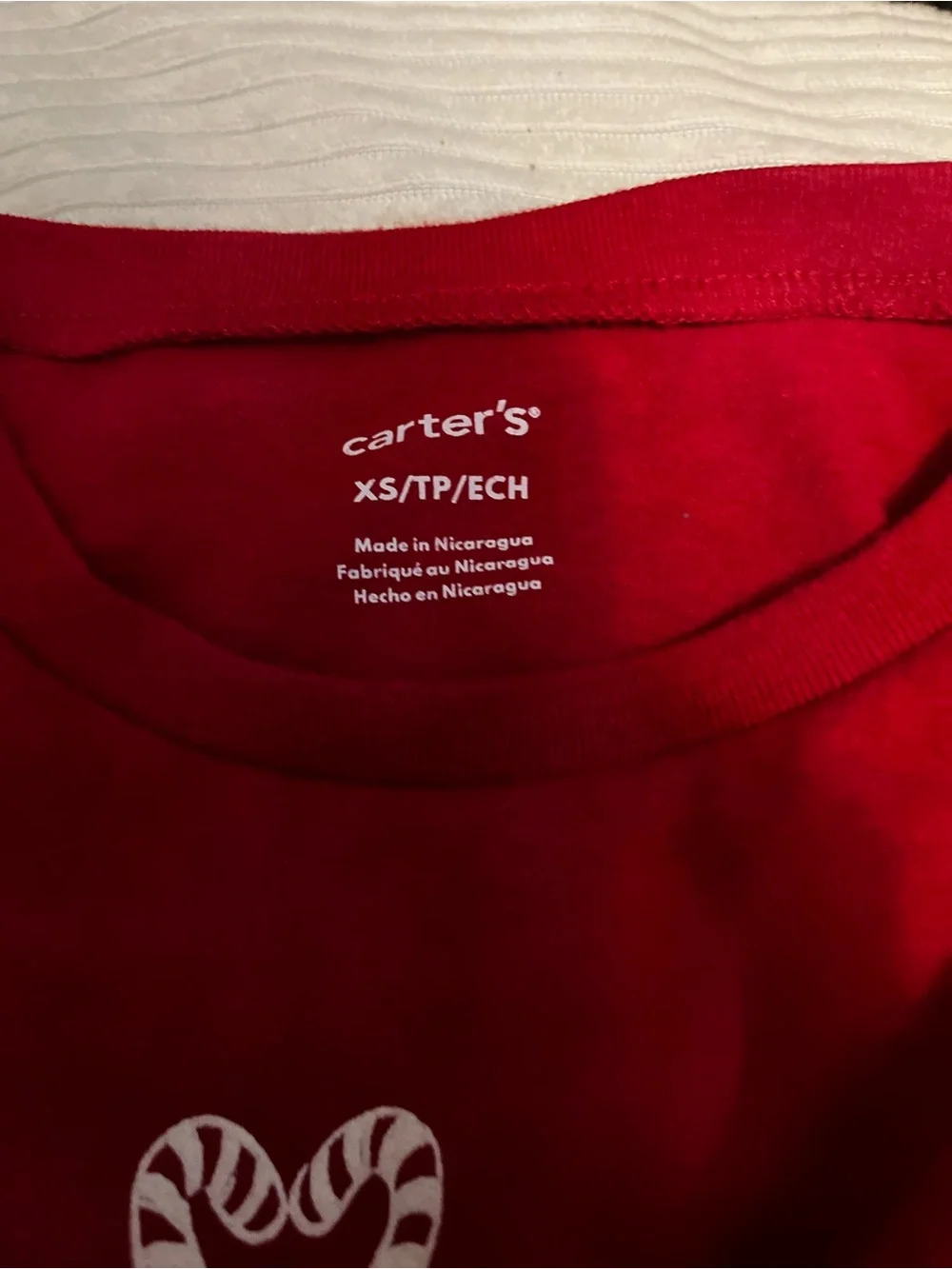 Carter's Red Tee with White Heart Detail